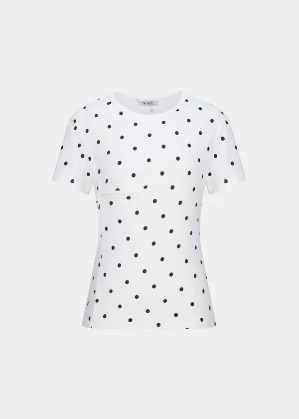 W TWIST DOT T-SHIRT - WHITE