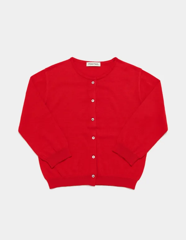 New Kaia Cotton Cropped Knit (Tomato)