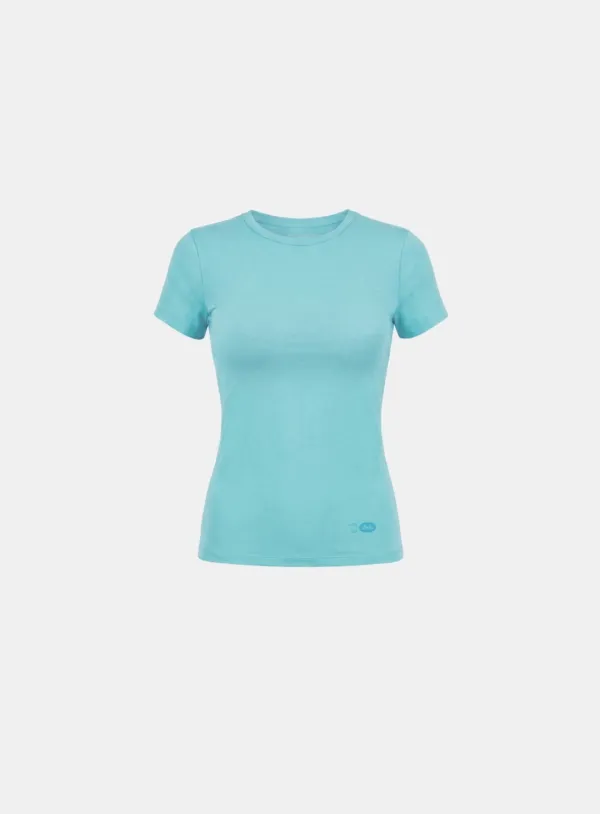 [w-tee26-193] Everyday Crew Neck Short Sleeve T-Shirt- Mint