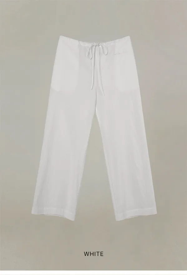 COTTON SHEER PANTS_WHITE