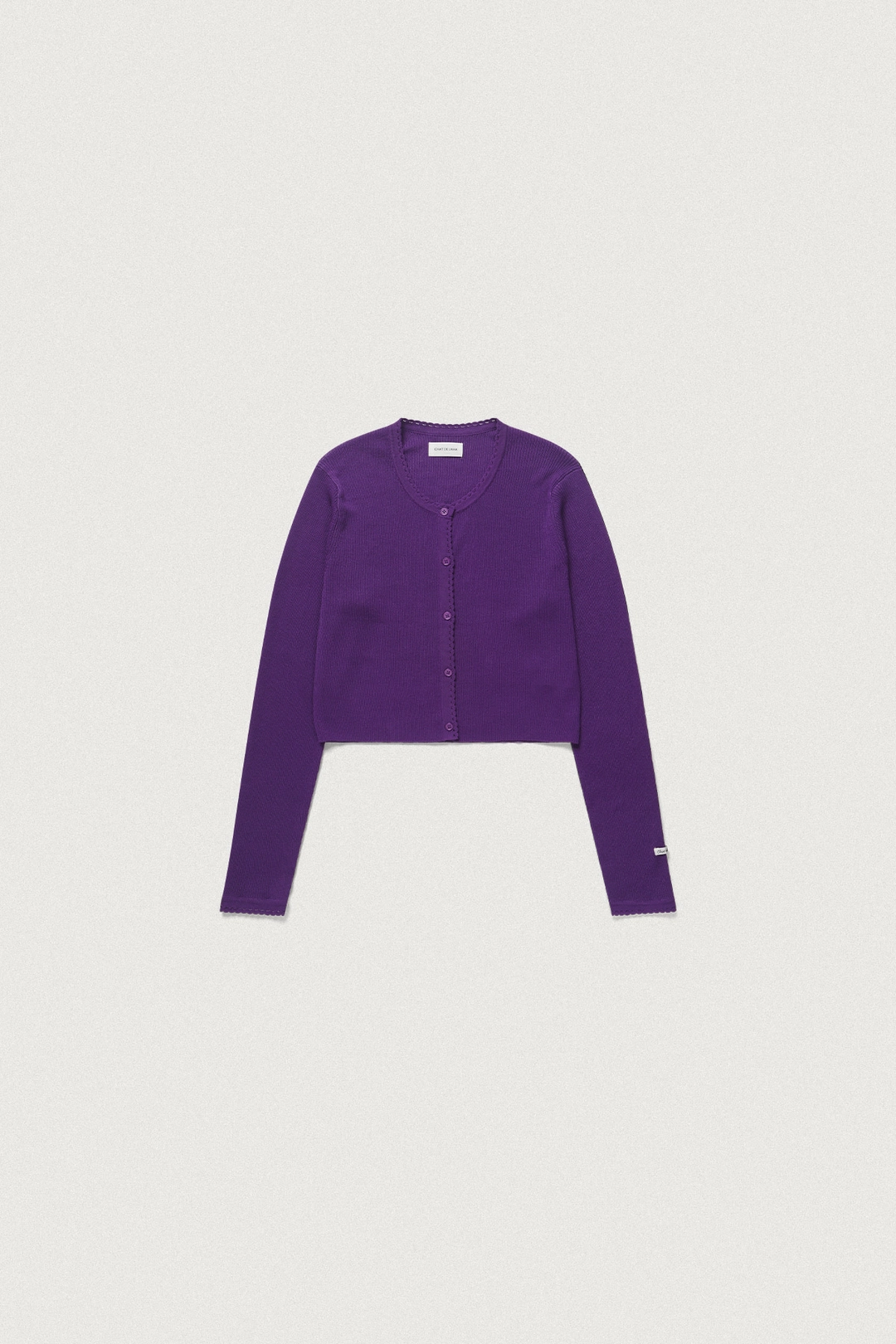 샤드라마 PETAL RIBBED CARDIGAN [PURPLE] 상품 이미지 1