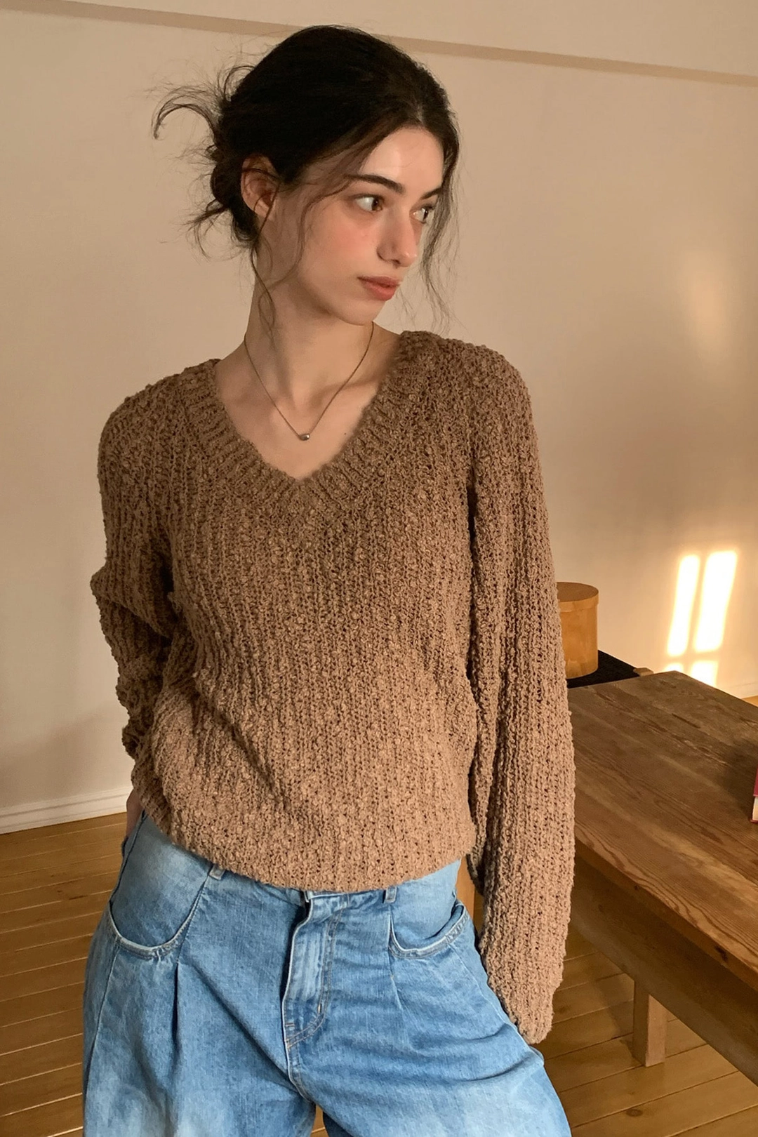 리리수 Candi Knitsweater / Brown 상품 이미지 1