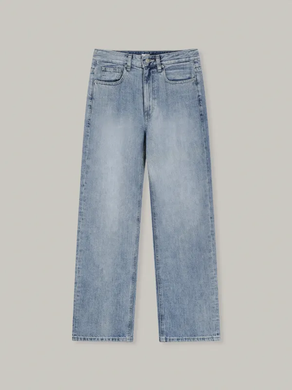 washed straight denim (blue)