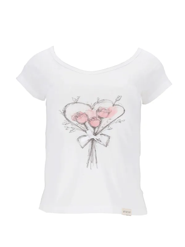 ROSE HEART T-SHIRTS