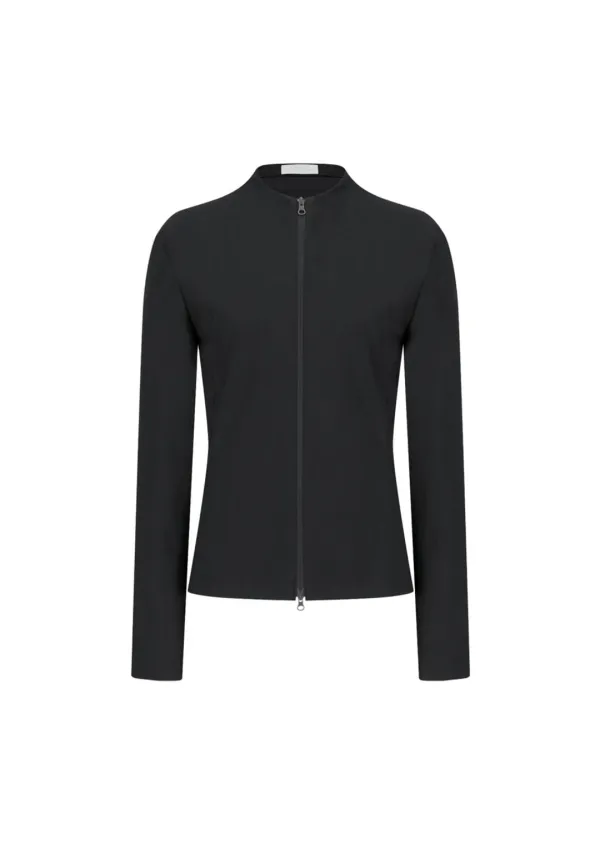 Slim Fit Zip Up Jumper, Black