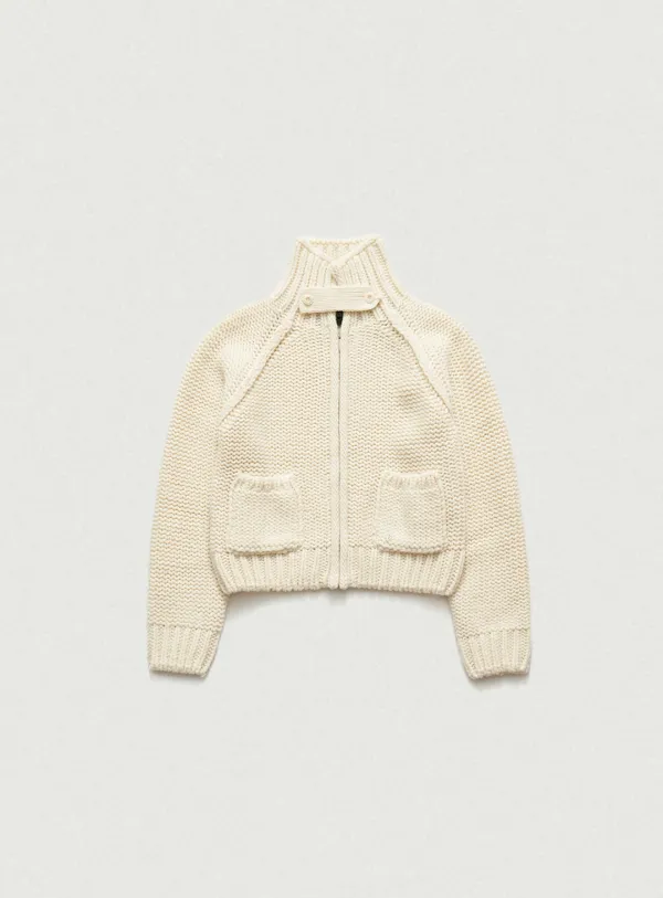 Soap Zip-Up Knit Cardigan_Ivory