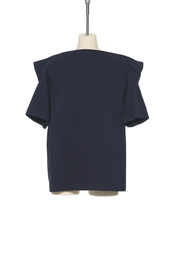SS25 NAVY SQUARED JERSEY TOP