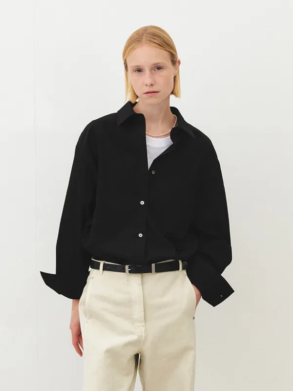 TFF OVER FIT POCKET SHIRT_BLACK