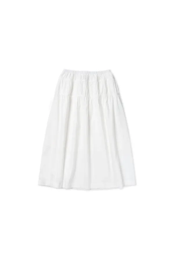 Plain band skirt_ivory