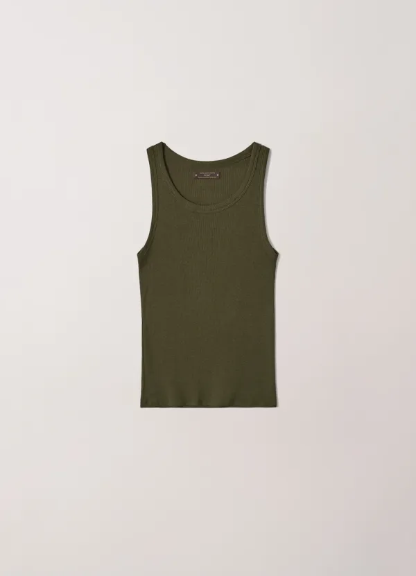 Essential Sleeveless tee (Khaki)
