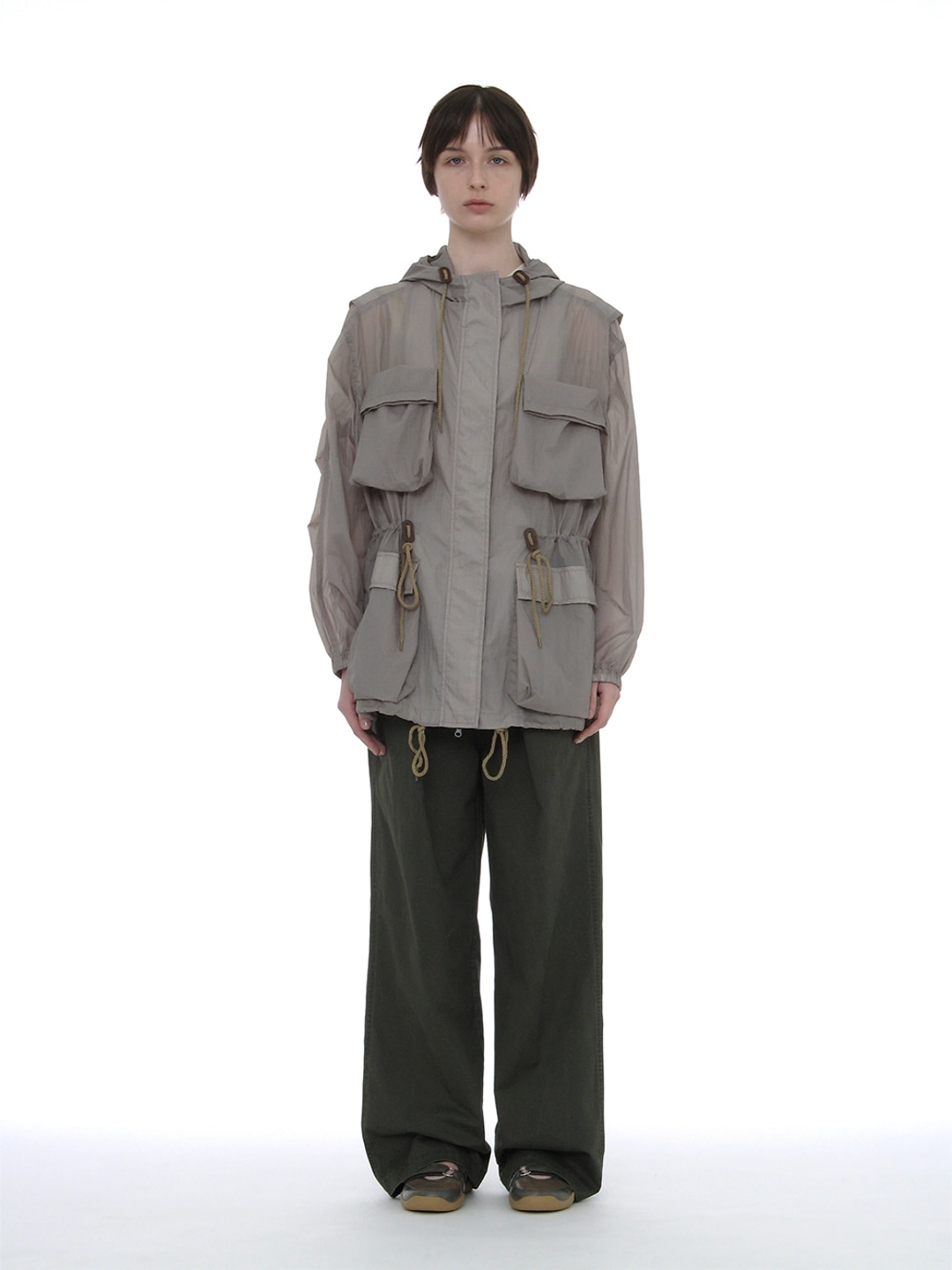 파르티멘토 [WOMEN] LIGHTWEIGHT HOODED UTILITY JACKET_GREY 상품 이미지 2
