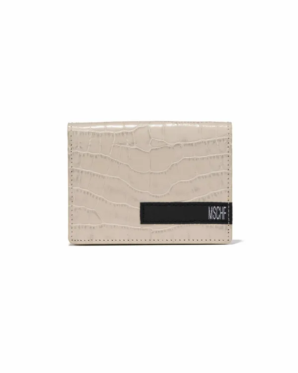 LEATHER SNAP WALLET_CREAM