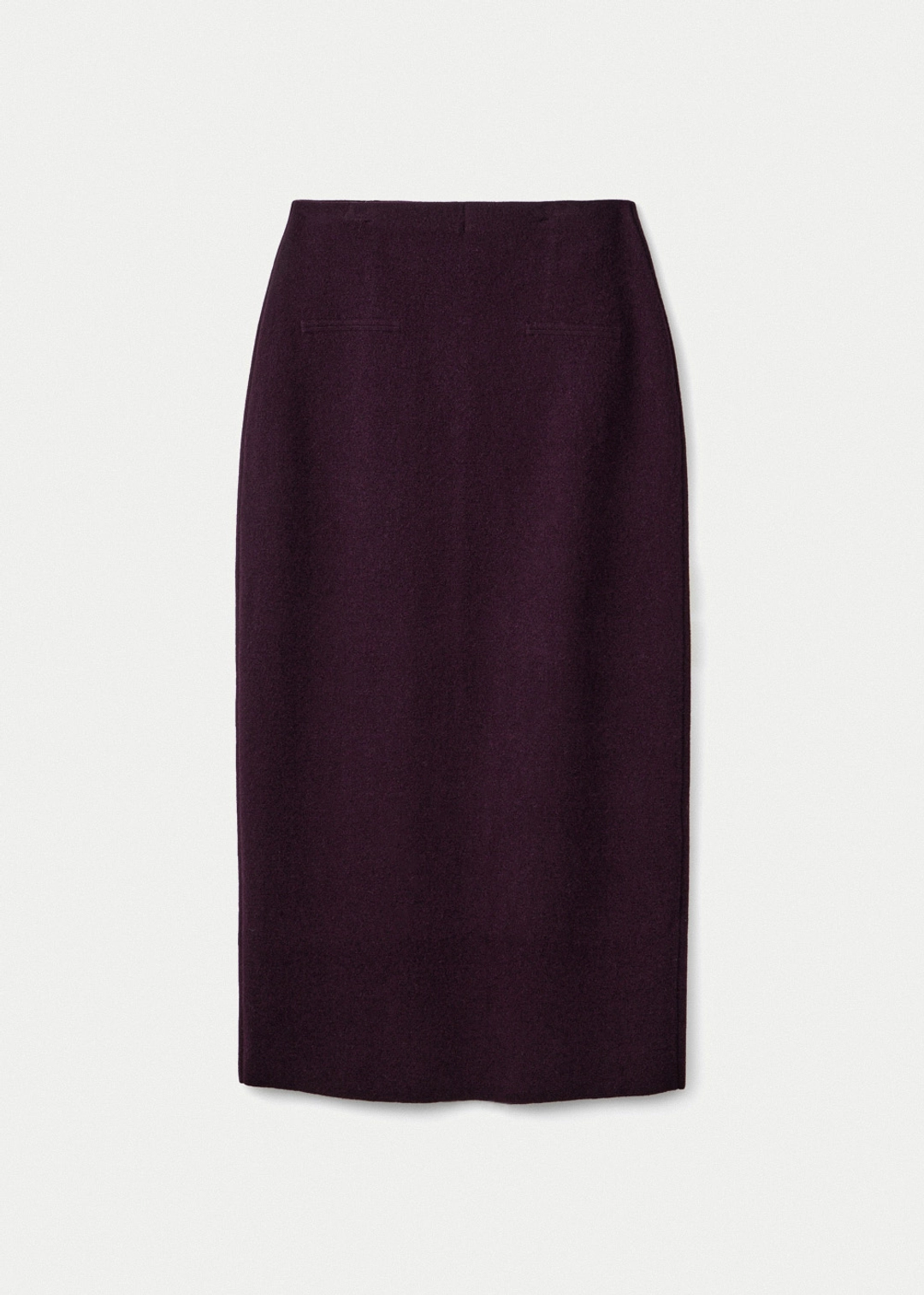 우마뭉 Wool cashmere double faced maxi skirt_Black berry 상품 이미지 1