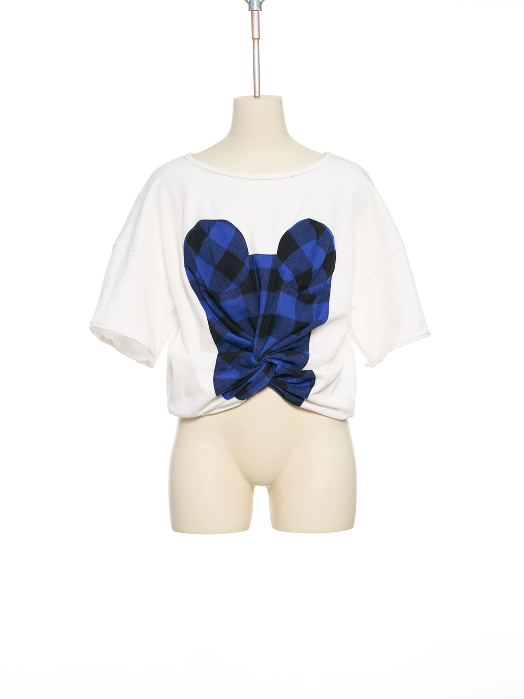 푸쉬버튼 PF25 WHITE TWISTED HEM TOP 상품 이미지 1