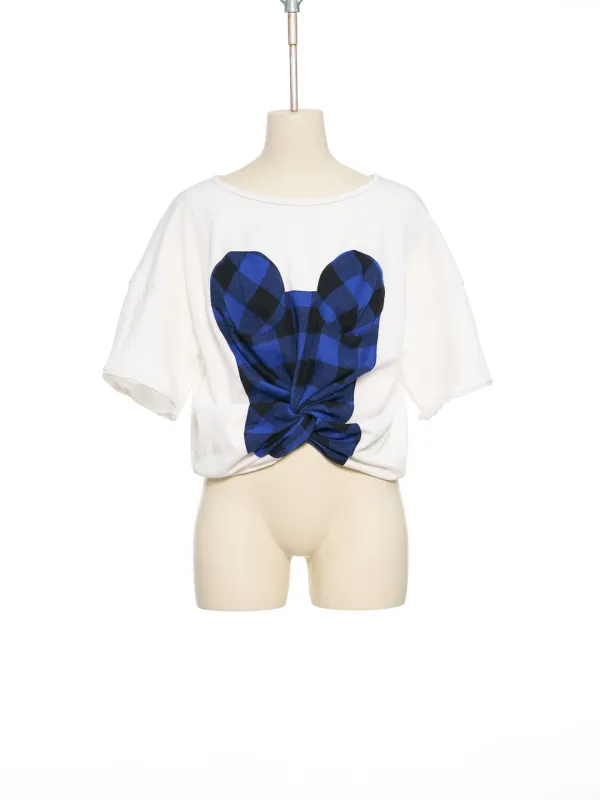 PF25 WHITE TWISTED HEM TOP
