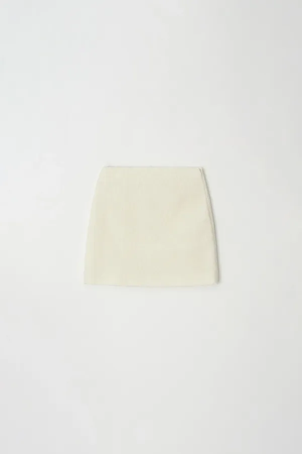Dart Mini Skirt (Ivory)