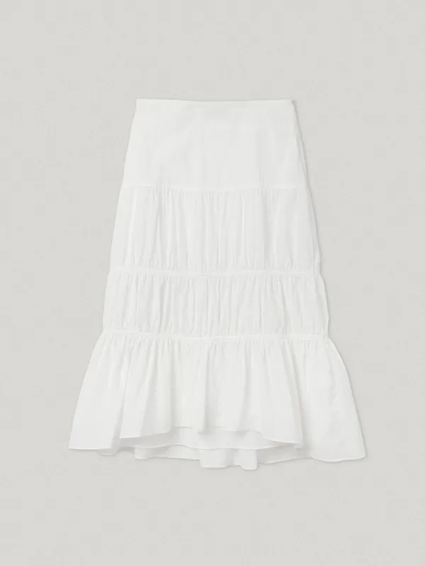 Ivory Neely Tiered Skirt