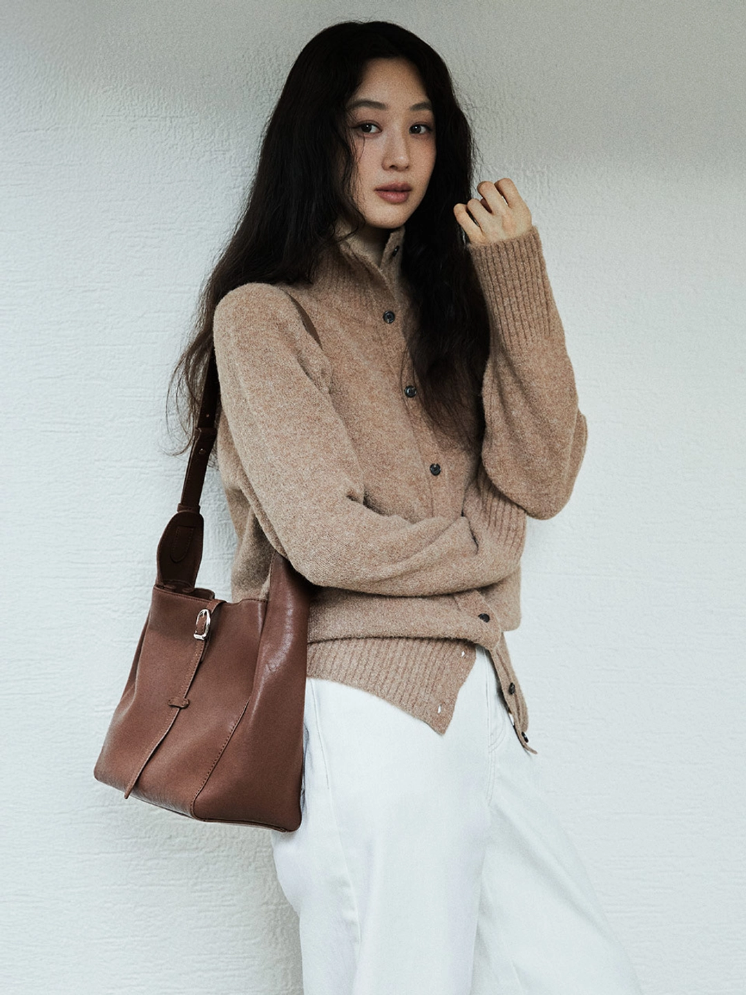 루에브르 High-neck Wool Cardigan SK5WD470_3color 상품 이미지 2