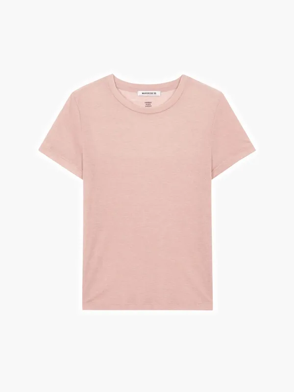 BASIC SHEER T-SHIRT_pink