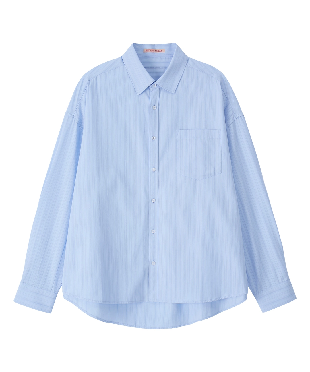 비터셀즈 Oversized Brynn Stripe Shirt-Blue 상품 이미지 1