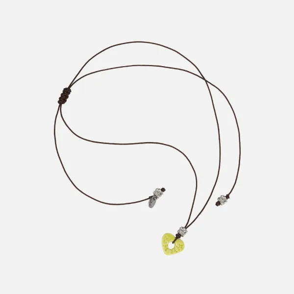 bloom ceramic necklace-lemon