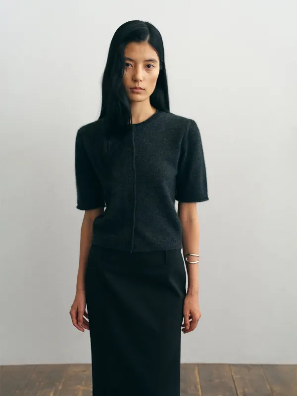 [2nd 예약배송/9월 30일] Arden Knit Cardigan_Charcoal