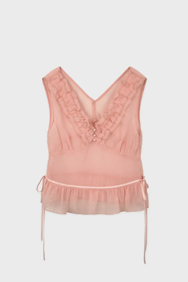 Sheer Glow Blouse (Pink)