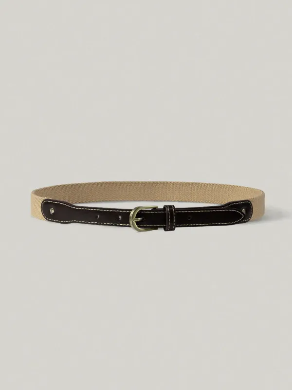 Classic Logo Weaving Belt in deep brown [2 size]클래식 로고 웨빙 벨트