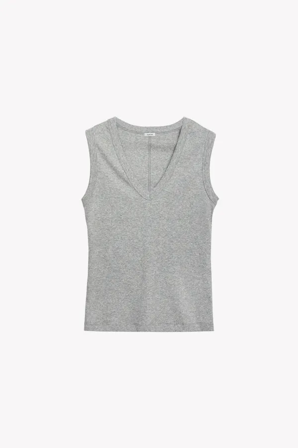 Wena V Neck Sleeveless (Melange Gray)