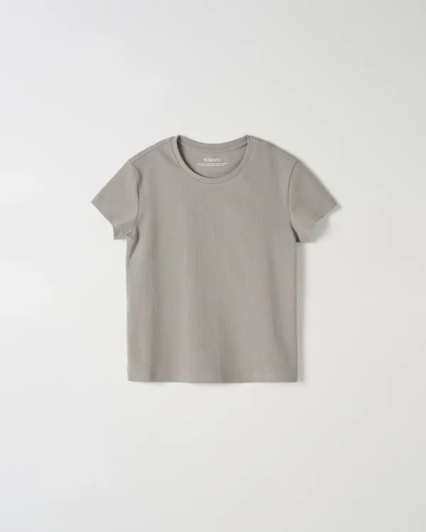 Basic Rib T-Shirt [GREY]