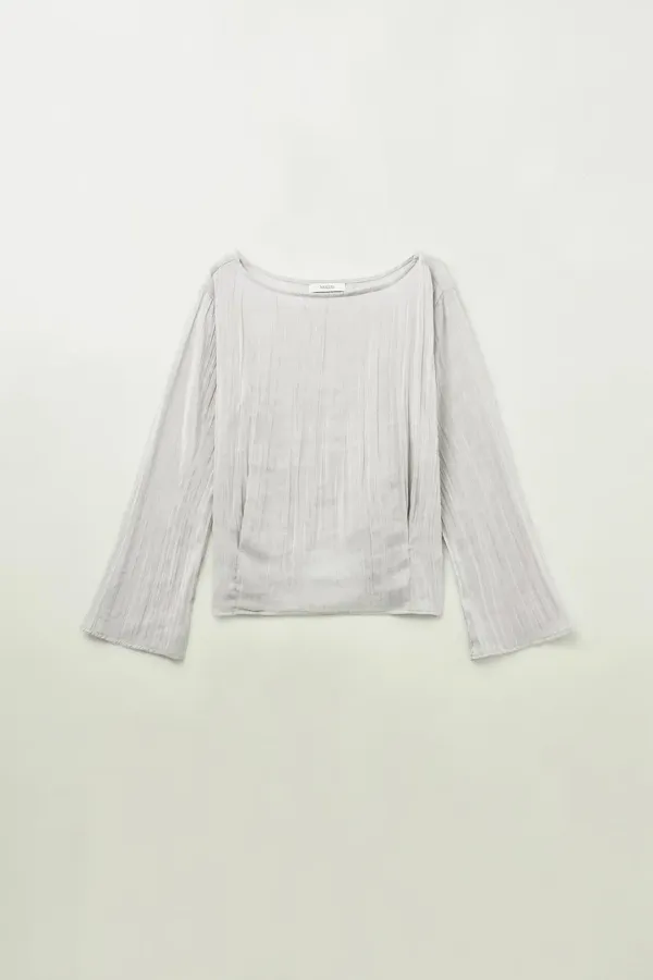 Plisse blouse (Gray)