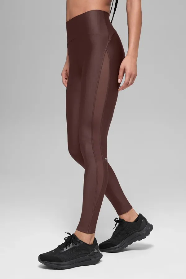 Airlift High-Waist Mesh Infatuation Legging - Brownstone
