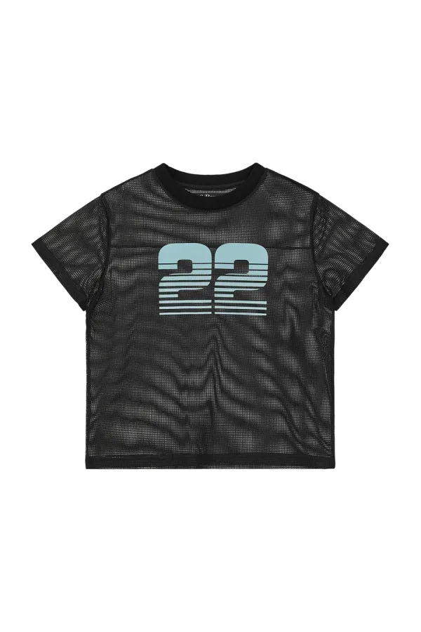 22 MESH TOP - BLACK