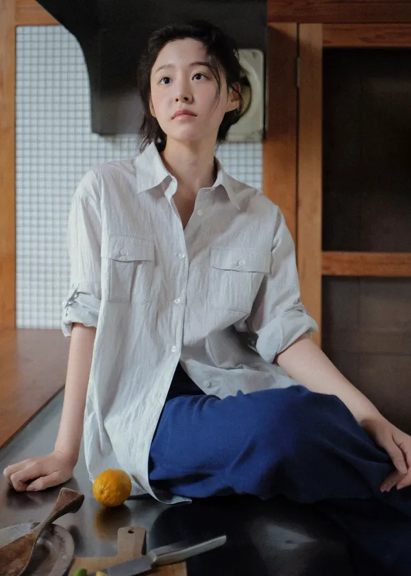 [6/10 순차발송] Foin pocket shirt (light gray)