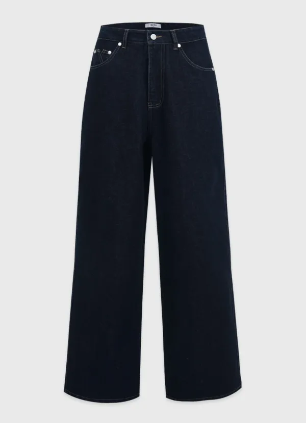 [25-36] Snell Straight Fit Raw Denim Pants&nbsp;스넬 스트레이트 핏 로우 데님 팬츠 (가을/봄/기본템/데일리룩/일상룩/출근룩/캠퍼스룩/캐주얼룩/베이직/클래식/생지/일자팬츠/빅사이즈/자체제작) 