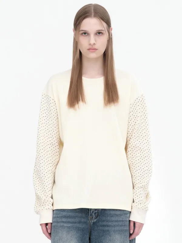Floral Loose T-Shirt [Cream]