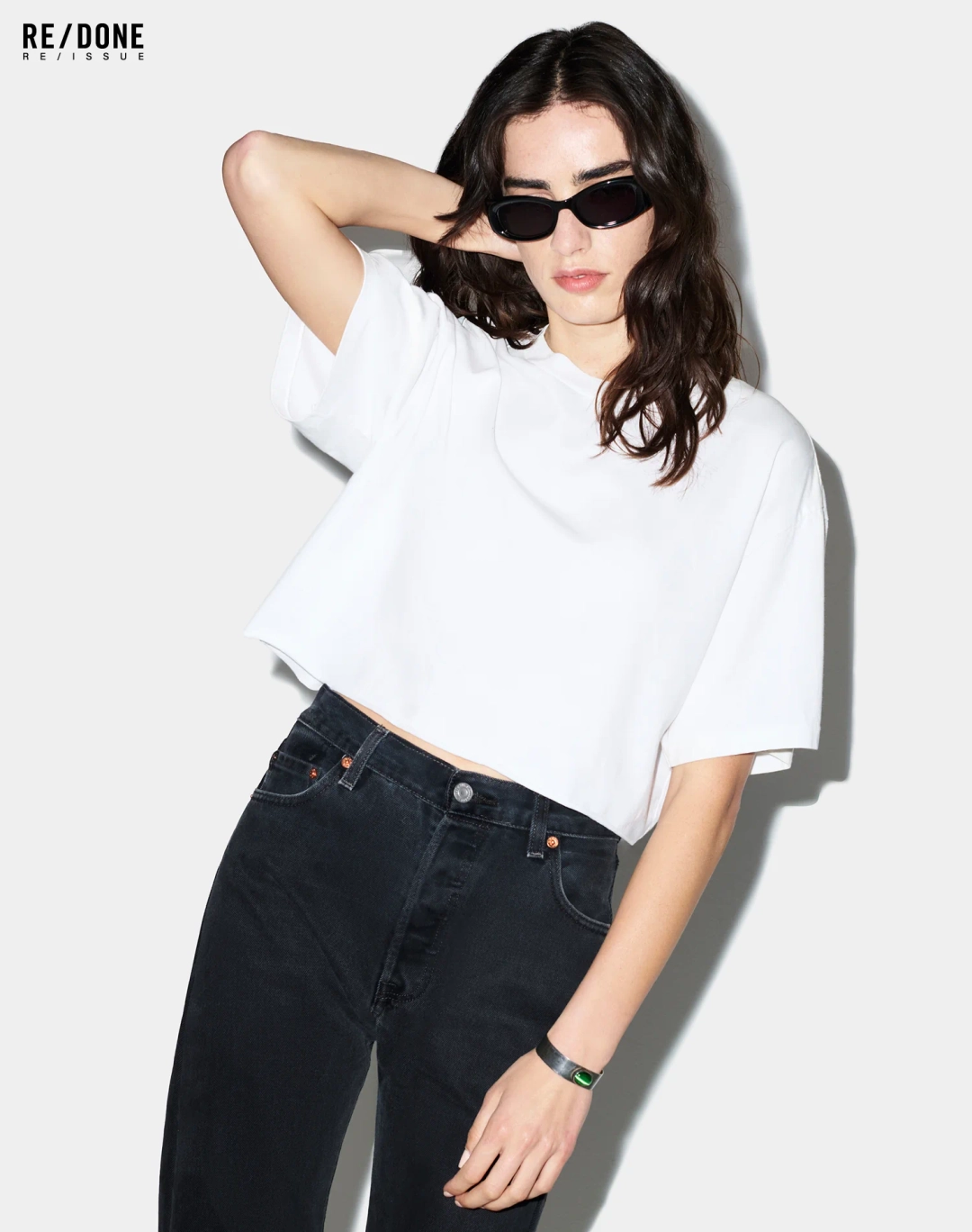 리던 90s Cropped Easy Tee - Optic White 상품 이미지 3