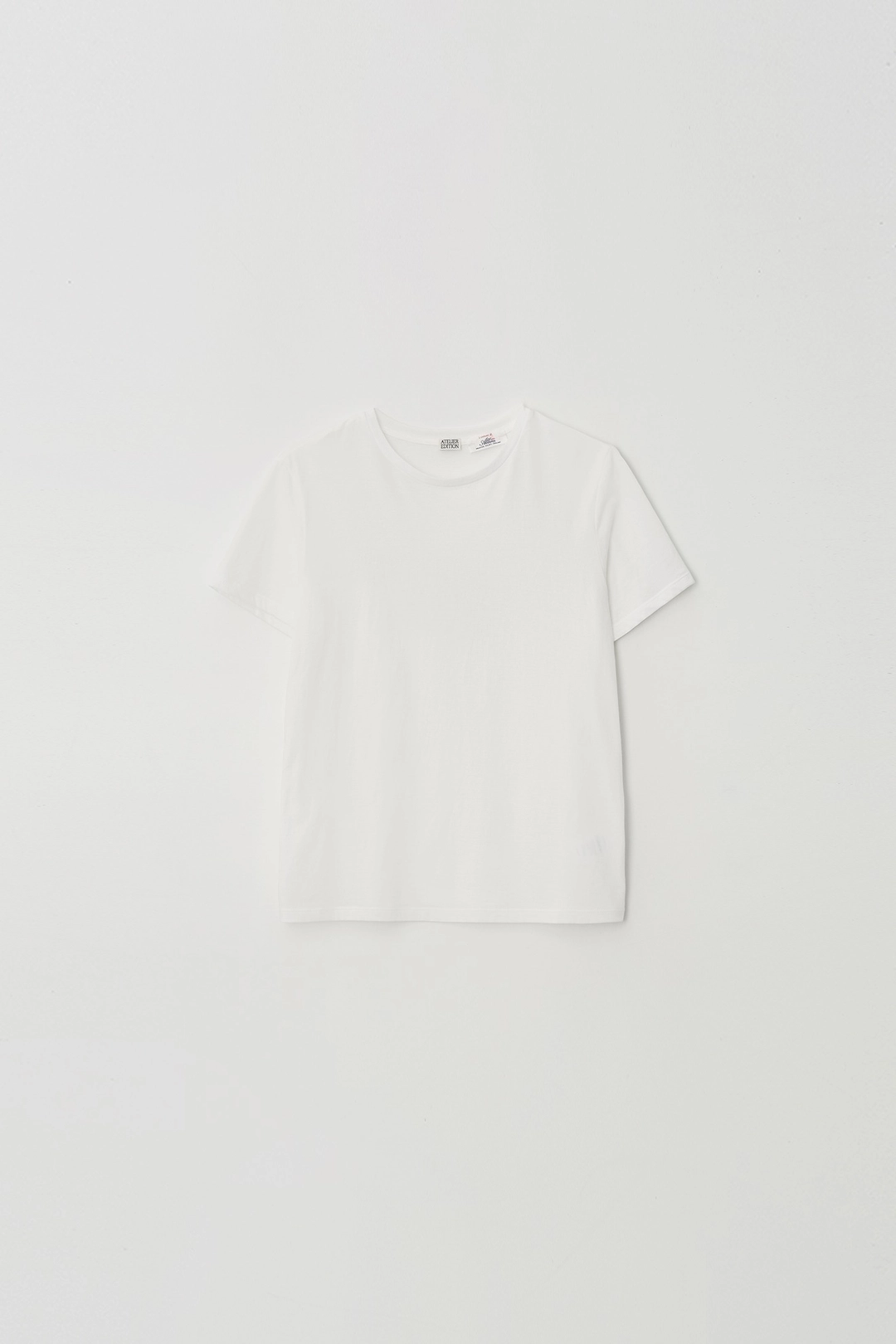 아뜰리에에디션 Albini Premium Cotton Crew Neck T-Shirt (white) 상품 이미지 1