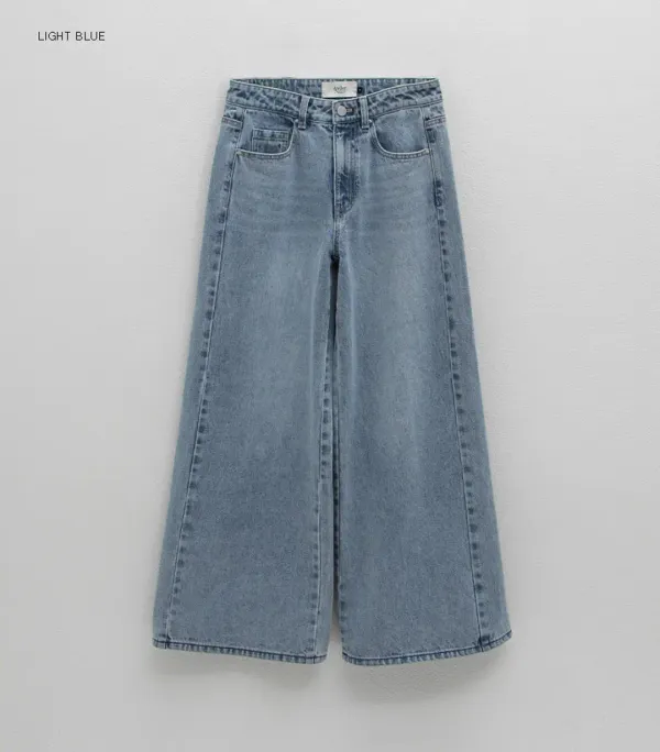 (Z-PT-5513)FRENCH WIDE FIT DENIM PANTS