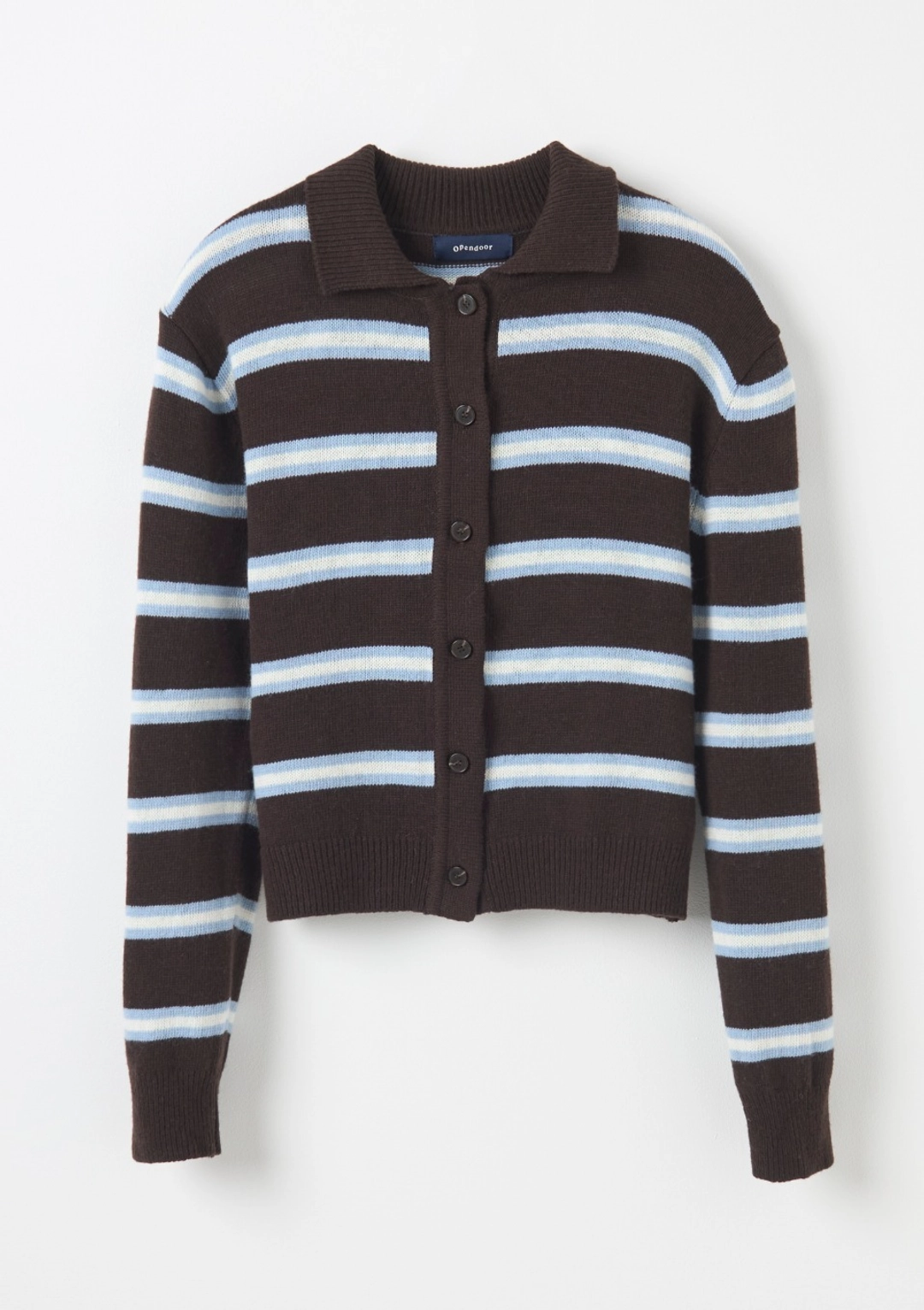 오픈도어 Combi Cardigan BROWN 상품 이미지 3