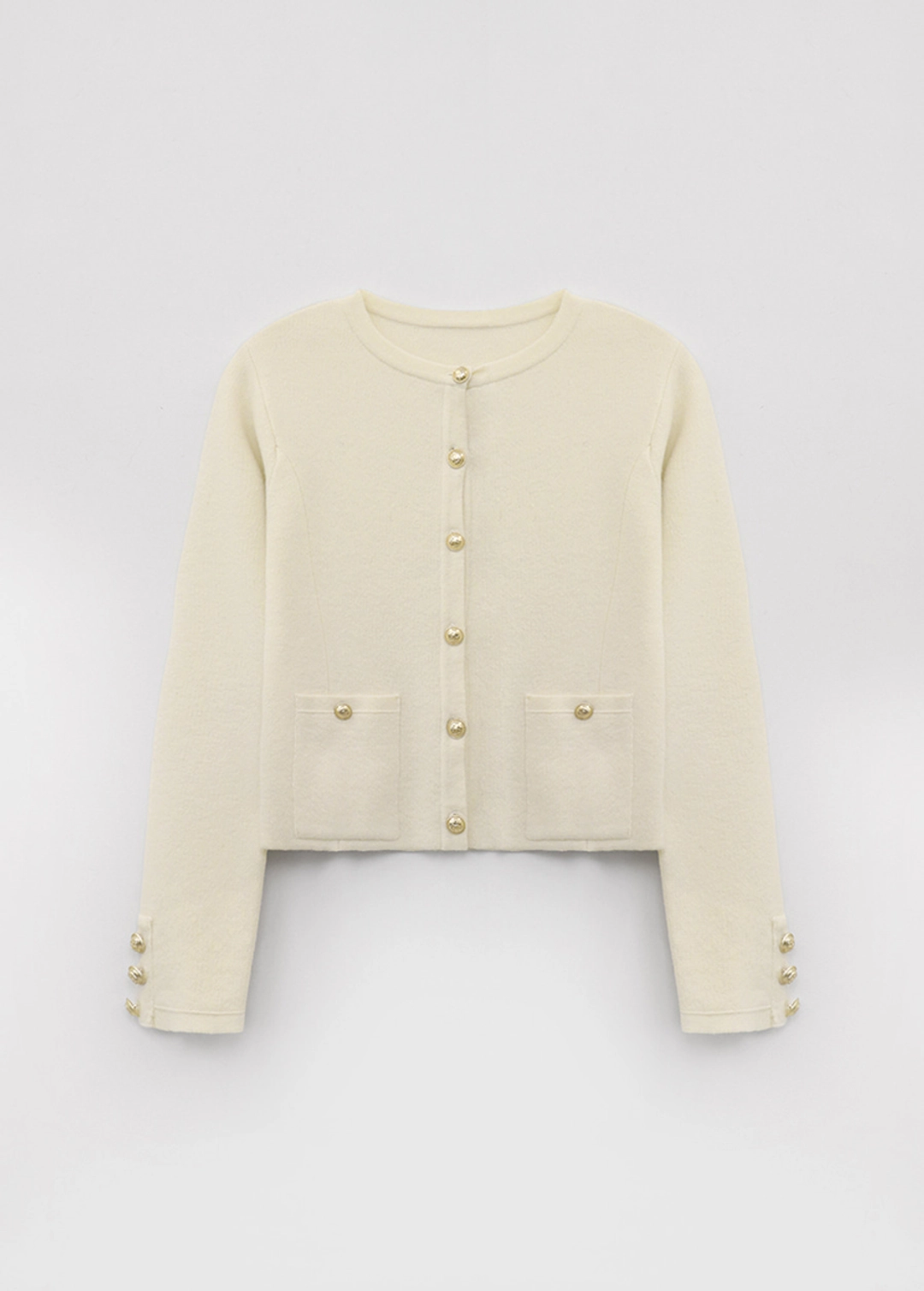 칙스라벨 The CHIX - 26FW 메르시 울 니트 자켓 - Cream 상품 이미지 1