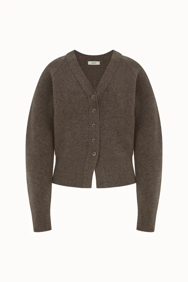 [2차 리오더]Cashmere Wool V-Neck Cardigan[LMBEAUKN292]-Brown