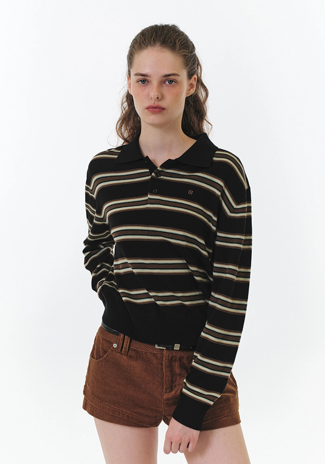그로브 TESSA STRIPE COLLAR KNIT 상품 이미지 2