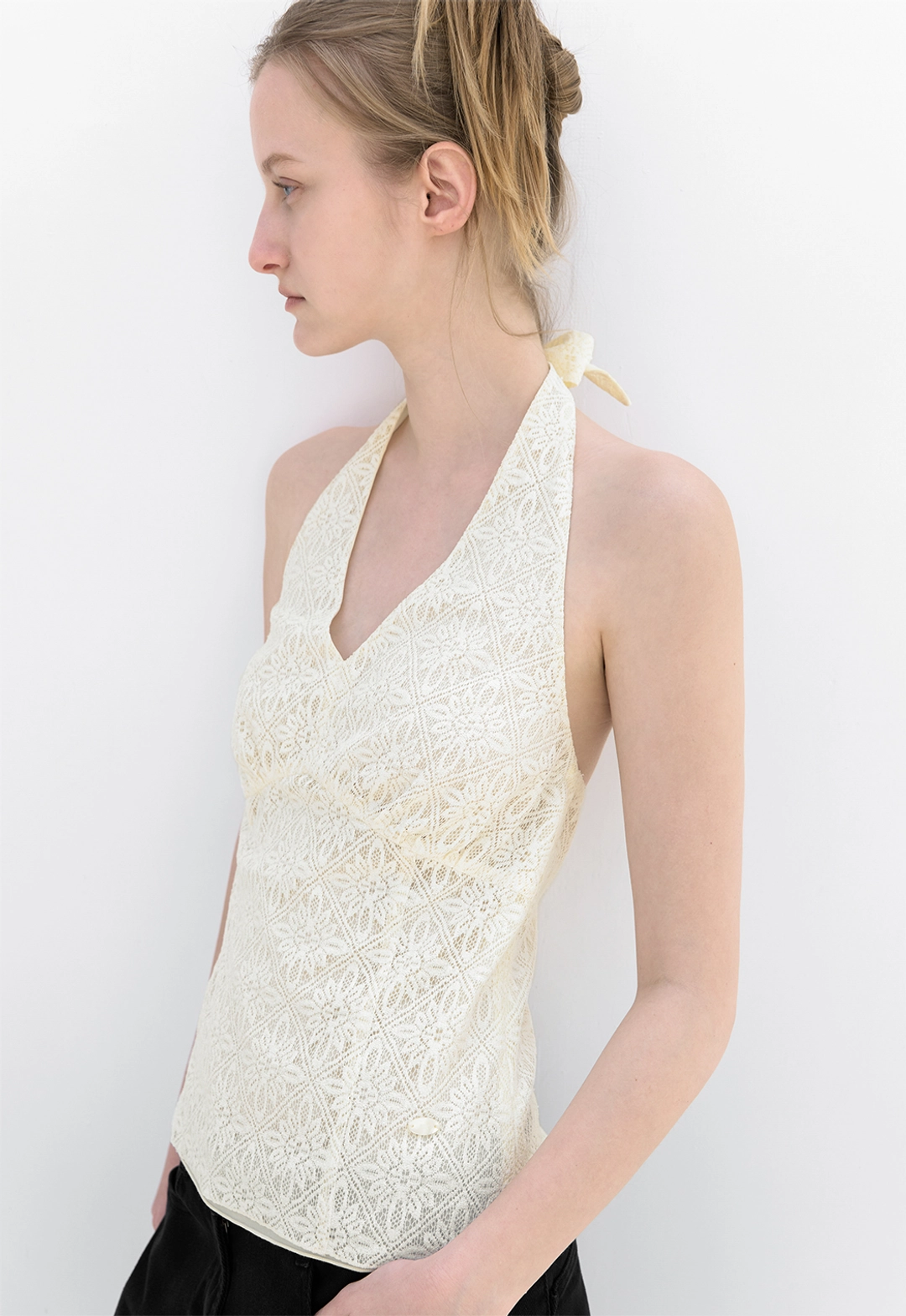 아뜰리에 나인 (BL-4428)LACE HALTER NECK TOP 상품 이미지 3