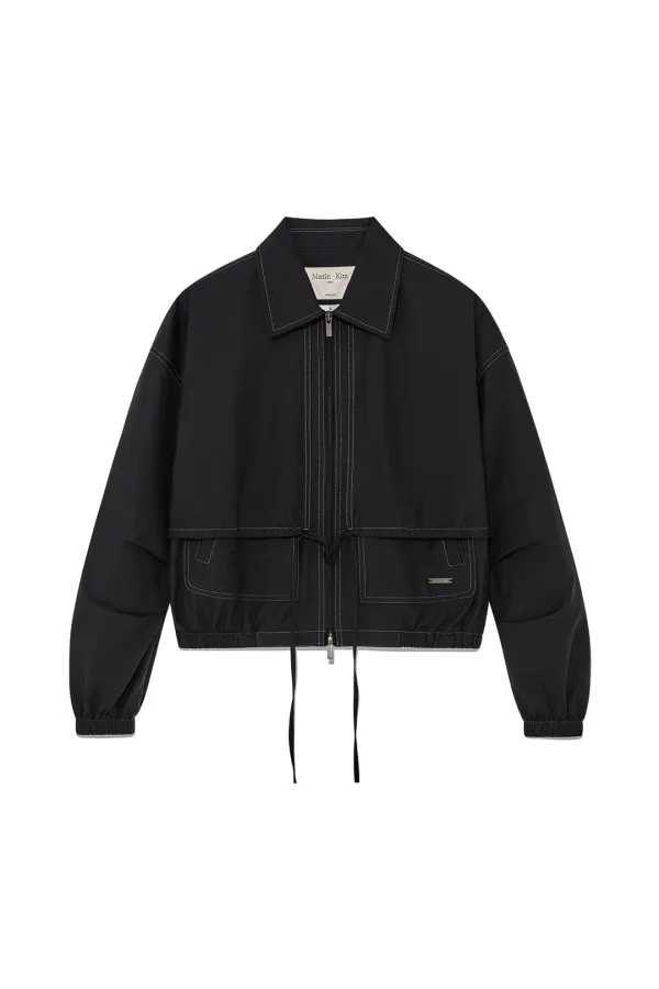 LAYERED POINT STRING LIGHT JUMPER IN BLACK