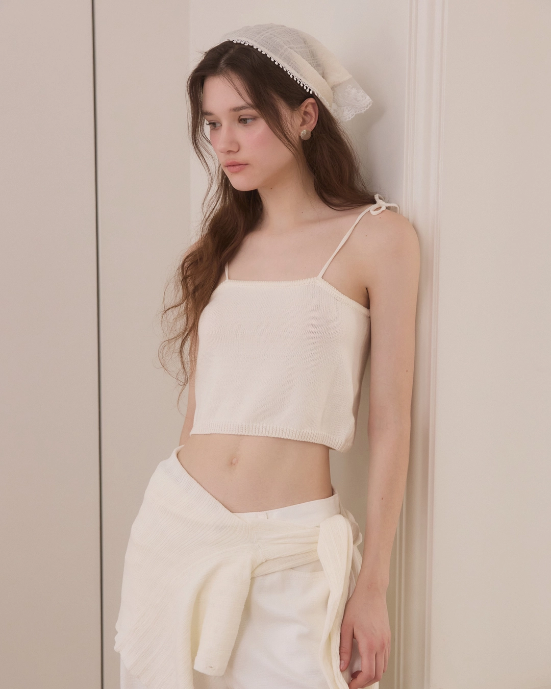 어다울 Minimal ribbon bustier - ivory 상품 이미지 2