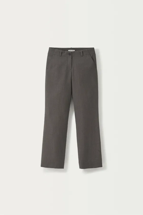 Ligne straight pants (Warm charcoal)
