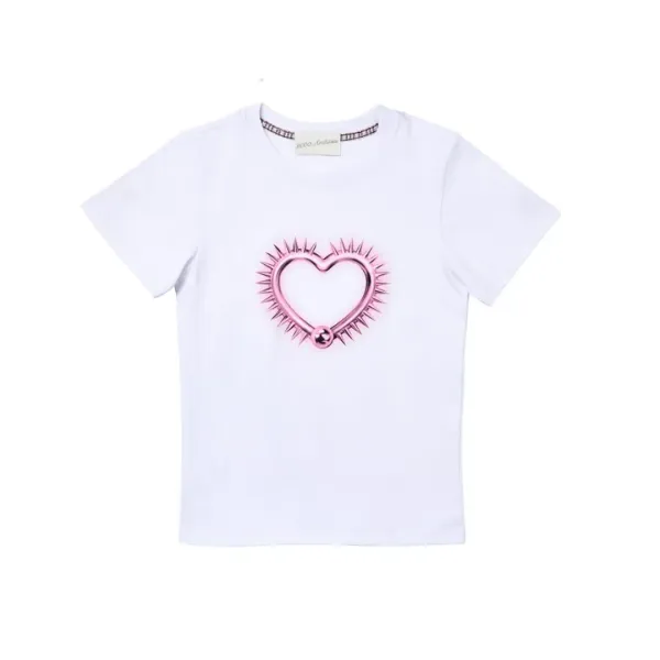 SPIKE HEART T SHIRTS (WHITE)