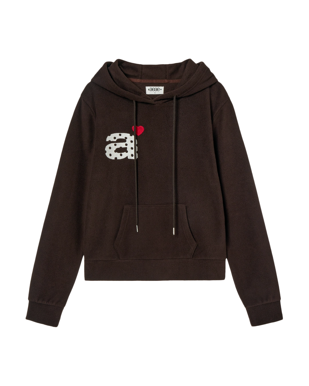 에이이에이이 DOT SMALL LETTER FLEECE HOODIE [BROWN] 상품 이미지 3