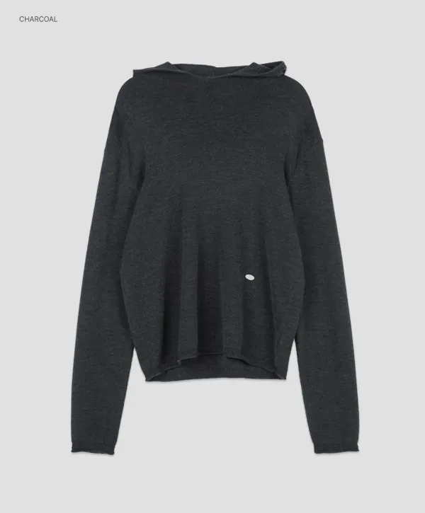 (T-7106)SOFT WOOL HOODIE KNIT
